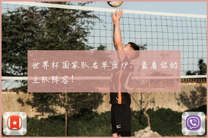 世界杯国家队名单出炉：查看你的主队阵容！